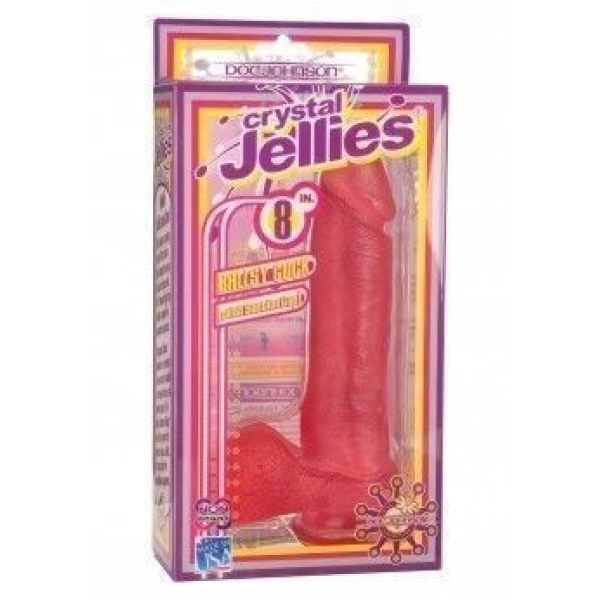 Dildo Crystal Jellies Pink Balls Cock 8 ''