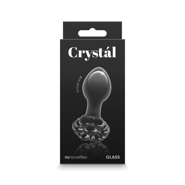 Crystal Flower Glass Black