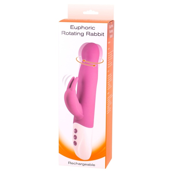 Vibratore Rabbit in Silicone Rotante Euforico